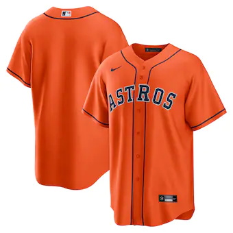 mens nike orange houston astros alternate replica team jers